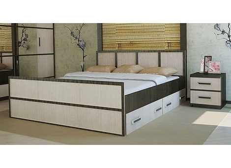 Кровать «Сакура» с ящиками 1600